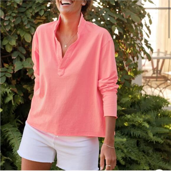 B47 Frank & Eileen Patrick Top Women Medium English Countryside Preppy Chic - Picture 1 of 6